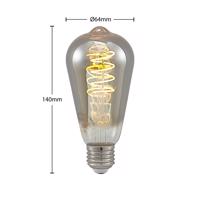 Lucande LED E27 ST64 4W 1 800K stmieva titán 5ks