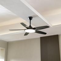 Lucande LED stropný ventilátor Divian čierny DC tichý CCT