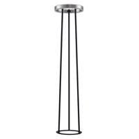 Lucande Seppe stojaca LED lampa, Ø 30 cm, nikel