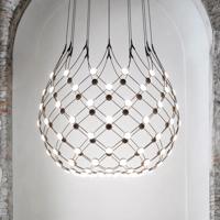 Luceplan Mesh závesná lampa Ø 100 cm Wireless 2m