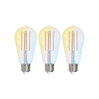 LUUMR Smart LED E27 ST64 7W ZigBee Tuya Hue číra sada 3 ks