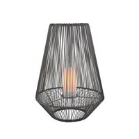 Mineros LED solárna stolová lampa, sivá, výška 51 cm