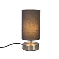 Moderná stolová lampa šedá s oceľou - Milo 2