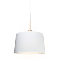 Moderná závesná lampa bronzová s tienidlom 45 cm biela - Combi 1