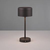 Nabíjacia stolová lampa Jeff LED, matná čierna, výška 30 cm, kov