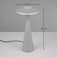 Nabíjateľná stolná lampa Torrez LED, sivá, výška 28,5 cm, CCT