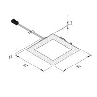 Nábytkové zapustené LED Dynamic FAQ 58 oceľ 3W CCT