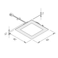 Nábytkové zapustené LED FAQ 58 oceľ 3x 3 W 4 000 K