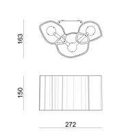 Nástenné LED svietidlo Honey 27,2 cm