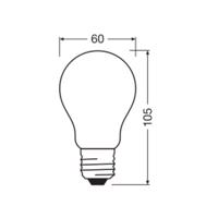 OSRAM LED Classic, matná, E27, 3,8 W, 806 lm, 4 000 K, A60