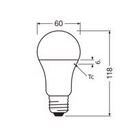 OSRAM LED Classic Star, matná, E27, 10 W, 2 700 K, 1 055 lm