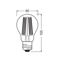 OSRAM LED Classic, žiarovka, E27, 7,2 W, 1 521 lm, 4 000 K