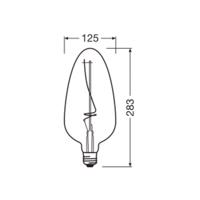 OSRAM LED Vintage 1906, C125, žiarovka, sivá, E27, 4 W, 818