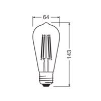 OSRAM LED Vintage 1906 Edison, zlatá, E27, 7,2 W, 824, tl.