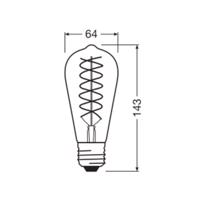 OSRAM LED Vintage 1906 Edison, zlatá, E27, 8,8 W, 824, tl.