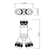 Outdoor multi Y konektor pre 3 káble 4 – 14 mm