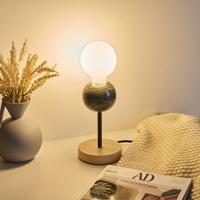 Pauleen Marble Dream stolná lampa podstavec drevo