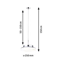 Paulmann Luena LED svietidlo IP44 chróm Ø 25 cm