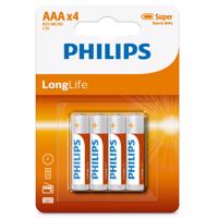 Philips Batéria AAA 1,5 V LongLife, 4 ks