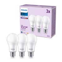 Philips LED E27 13W 1 521lm 4 000 K matná 3 ks