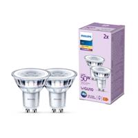 Philips LED GU10 4,6W 355lm 827 číra 36° 2 ks