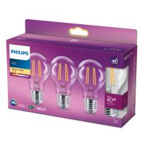 Philips LED žiarovka Classic E27 4,3W 2.700K číra