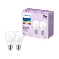 Philips LED žiarovka E27 7W 806lm 2700K matná 2 ks