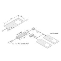 Podhľadové LED svietidlo Eco-Pad F 2x 3000K čierna