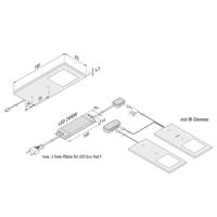 Podhľadové LED svietidlo Eco-Pad F 2x 4000K hliník