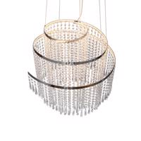 Pomp LED závesné svietidlo, Ø 48 cm, chróm, akryl/kov, CCT