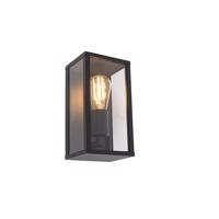 Priemyselná nástenná lampa čierna 26 cm IP44 - Charlois