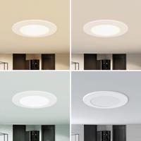 Prios LED vstavané bodové svietidlo Rida, 11,5 cm, 9 W, CCT, stmievateľné