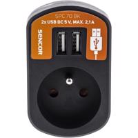 Retlux RPC 70 BK Zásuvka čierna, 2x Sencor USB