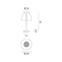 Rotaliana Dina T1 stolná LED lampa biela/biela