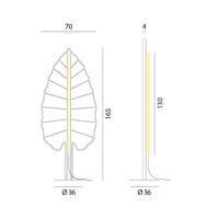 Rotaliana Eden Alocasia stojaca LED lampa, hrdzavá