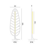 Rotaliana Eden Banana stojaca LED lampa, hrdzavá