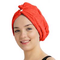 Rýchloschnúci froté turban na vlasy červená