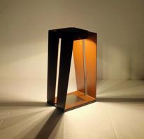 Skaal LED solárna lampa so senzorom, corten, 40 cm