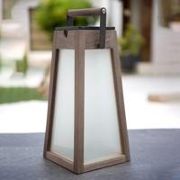 Solárna LED lucerna Tecka, teak Duratec sivá 39 cm