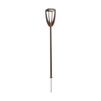 Solárne LED svetlo Tulip s hrotom do zeme, corten