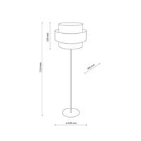 Stojacia lampa Calisto, juta, valec, prírodná hnedá, výška 155 cm