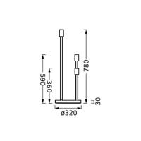 Stojacia lampa LEDVANCE Decor Stick 3-svetelná. Výška 78 cm, tmavosivá