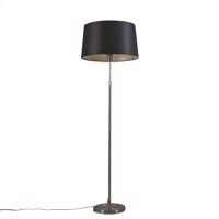 Stojacia lampa oceľová s tienidlom čierna 45 cm nastaviteľná - Parte