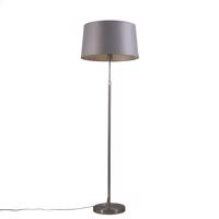 Stojacia lampa oceľová s tienidlom sivá 45 cm nastaviteľná - Parte