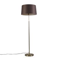 Stojacia lampa zlatá / mosadz s hnedým tienidlom nastaviteľná 45 cm - Parte