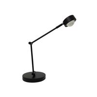 Stolná lampa Lindby Jyla, čierna, šošovka, 4200K, GX53, železo