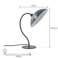 Stolná lampa Lucande Arvadon, modrá farba, kov, výška 42,75 cm