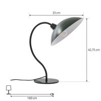 Stolná lampa Lucande Arvadon, zelená, kov, výška 42,75 cm