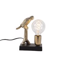 Stolná lampa v štýle Art Deco čierna so zlatom 23 cm - Pajaro