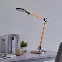 Stolná LED lampa Lindby Nyxaris, zlatá, kov, CCT, 50 cm